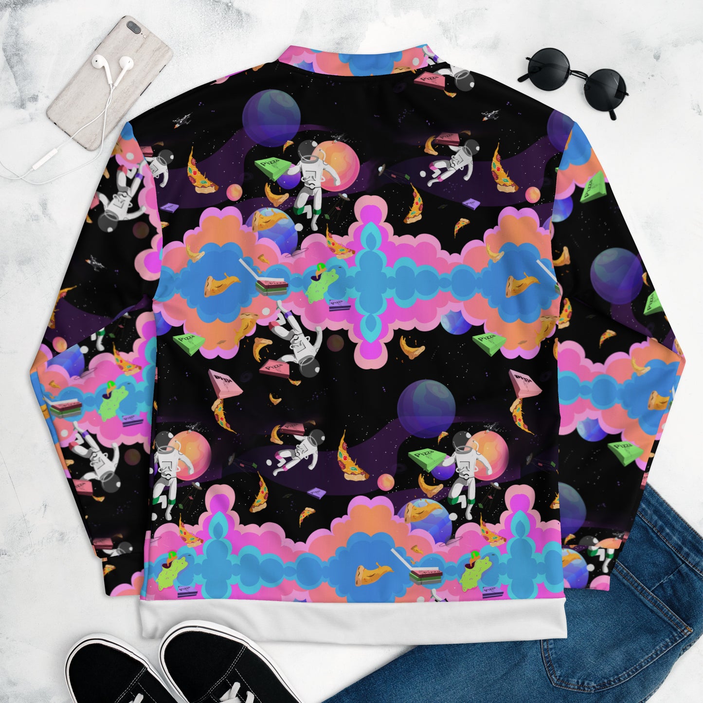 Space Pizza Unisex Bomber Jacket