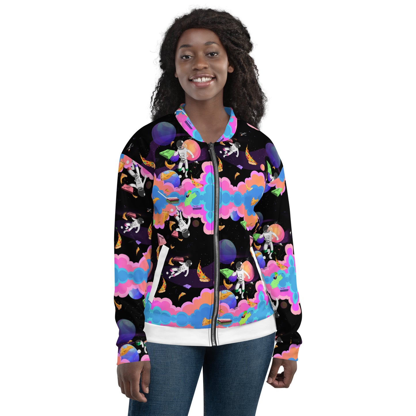 Space Pizza Unisex Bomber Jacket