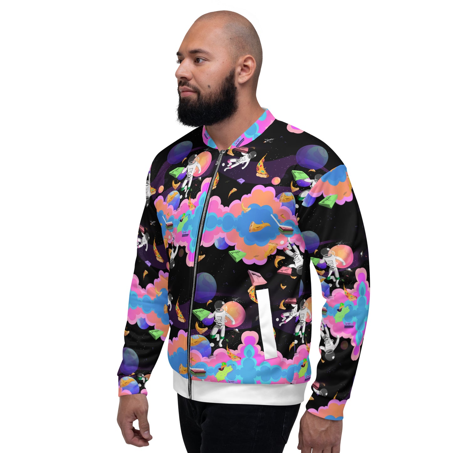 Space Pizza Unisex Bomber Jacket