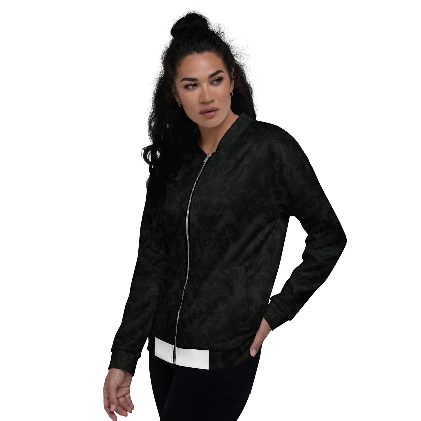 Dark Cannabis Unisex Bomber Jacket