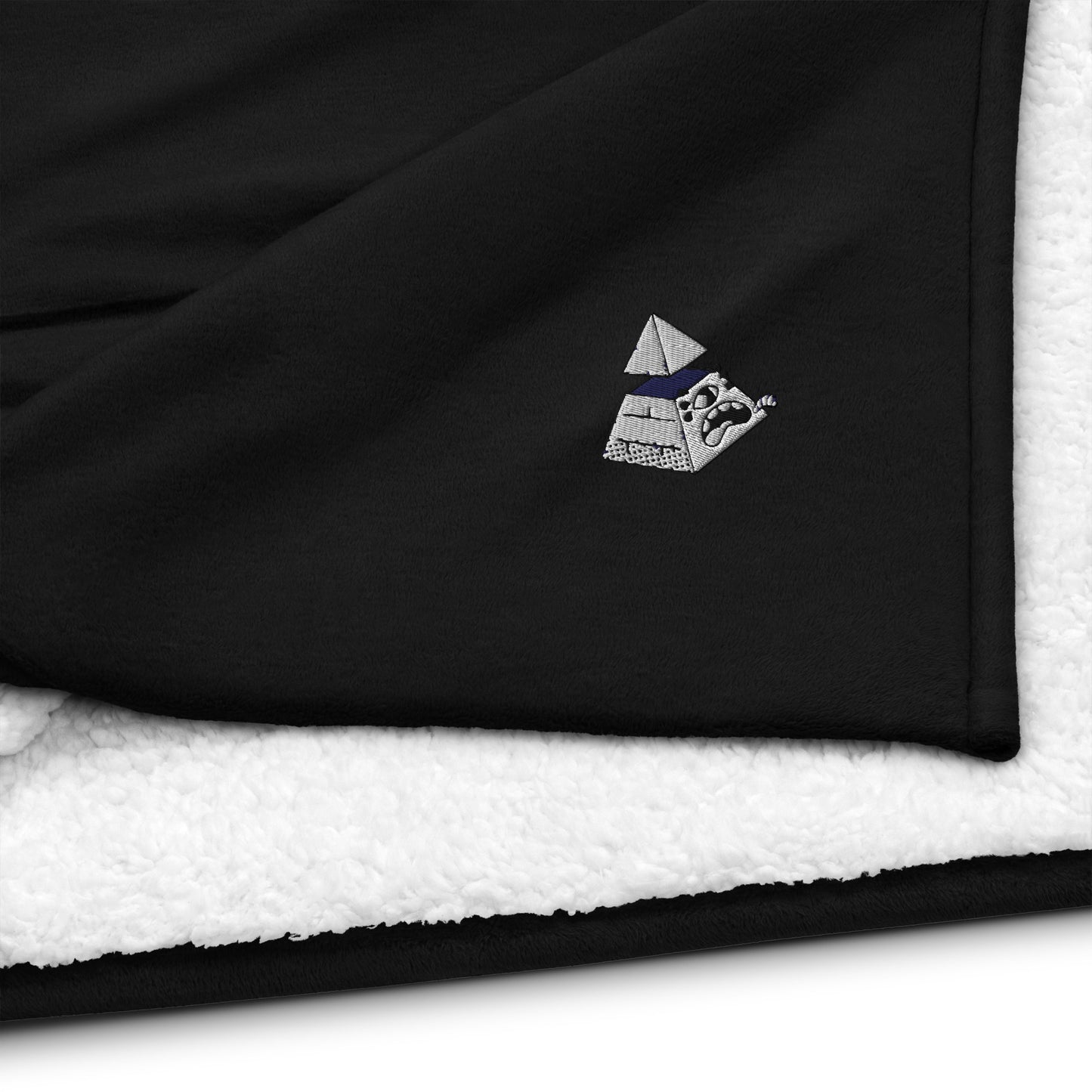 Capitioleyes Pyramid Embroidered Premium sherpa blanket