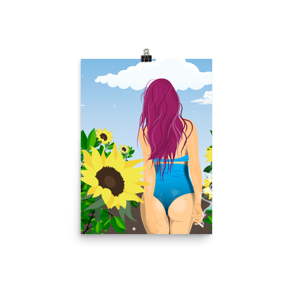 Sunflower Babe Poster