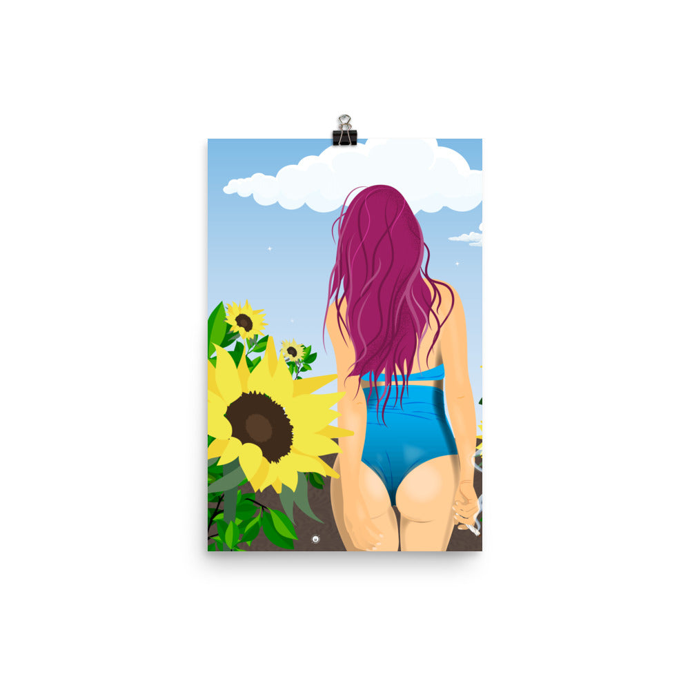 Sunflower Babe Poster