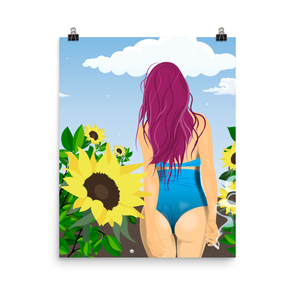 Sunflower Babe Poster