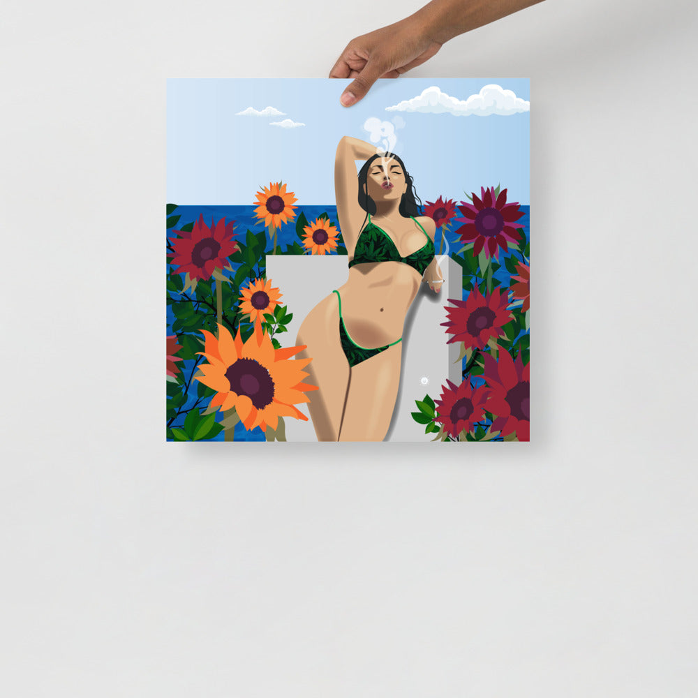 Sunflowers & Beach Vibes Poster