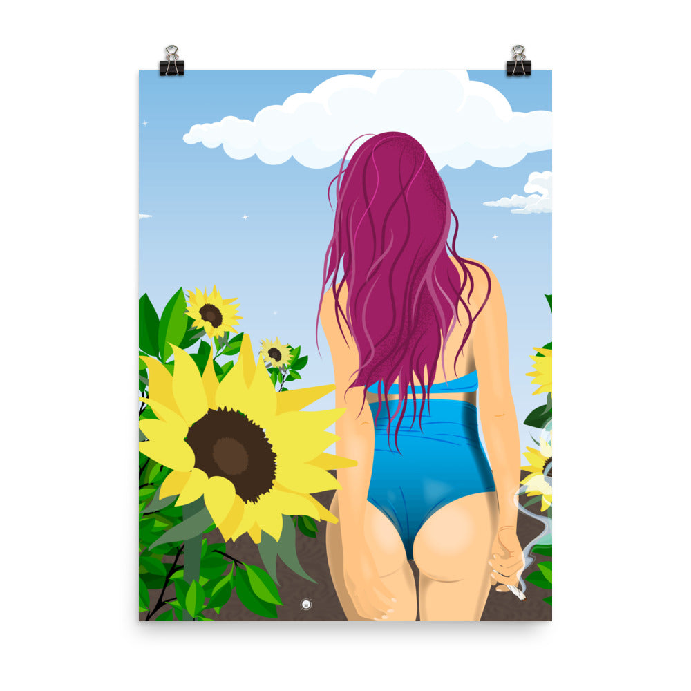 Sunflower Babe Poster