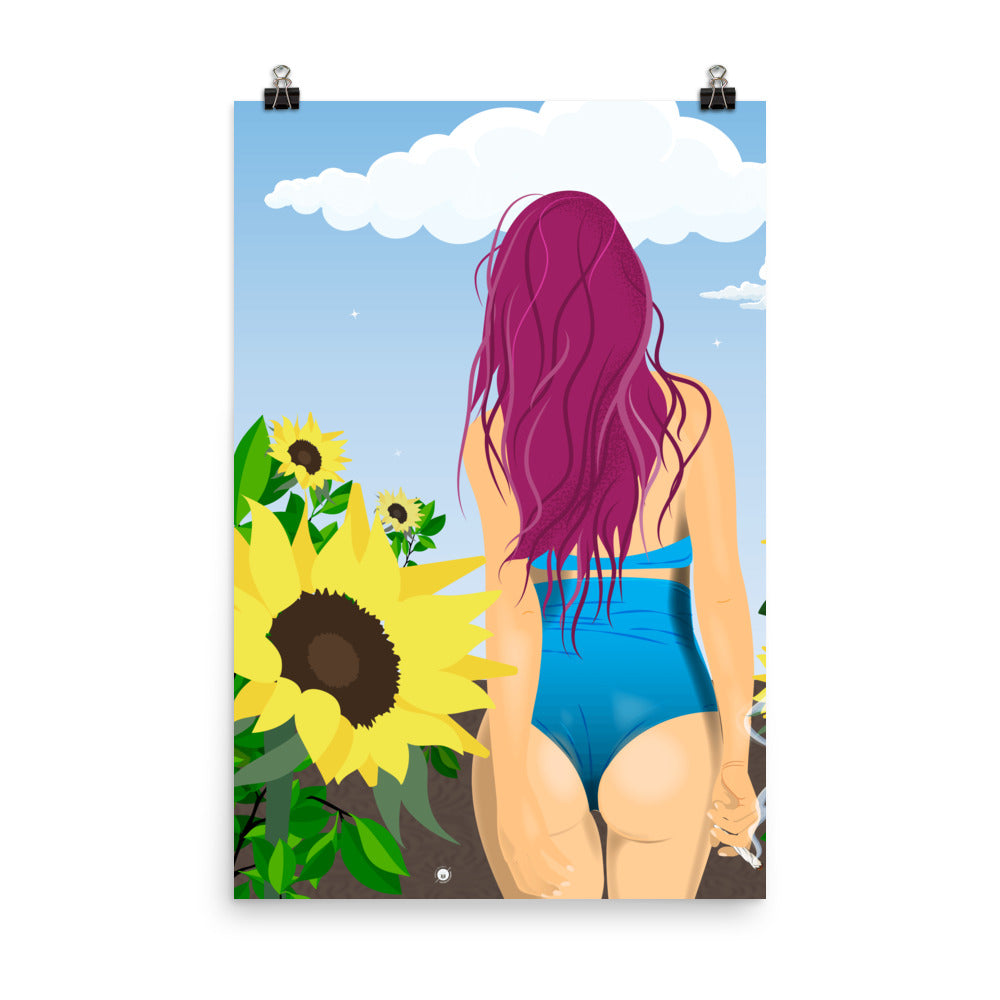 Sunflower Babe Poster