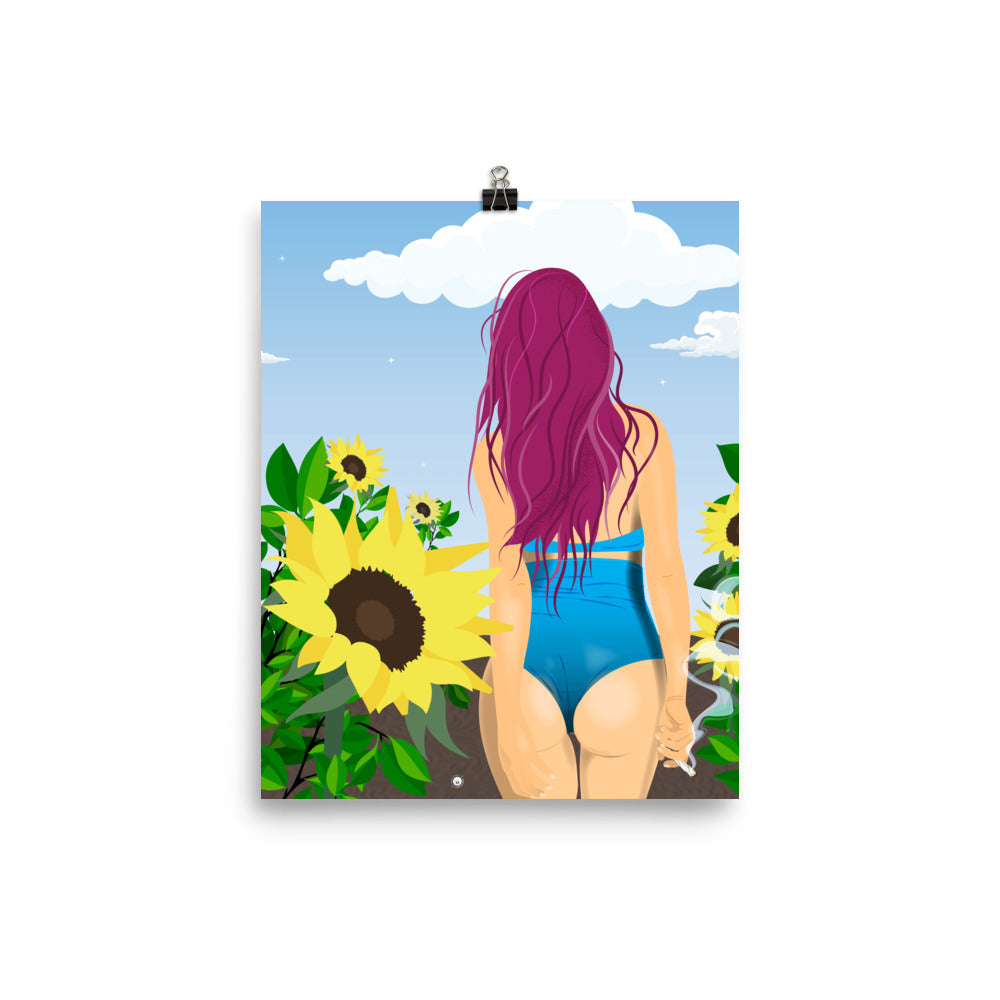 Sunflower Babe Poster