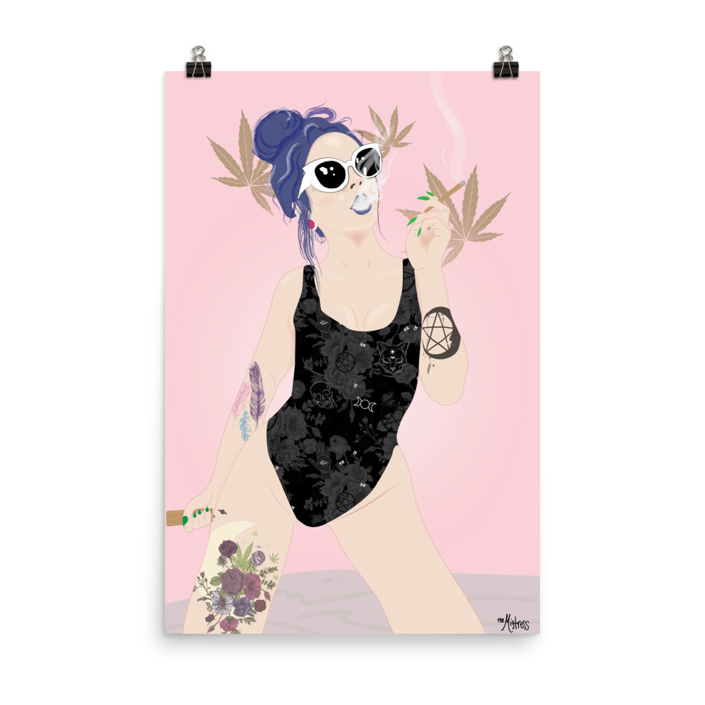 It's Witchcraft Cannababe Pinup Poster