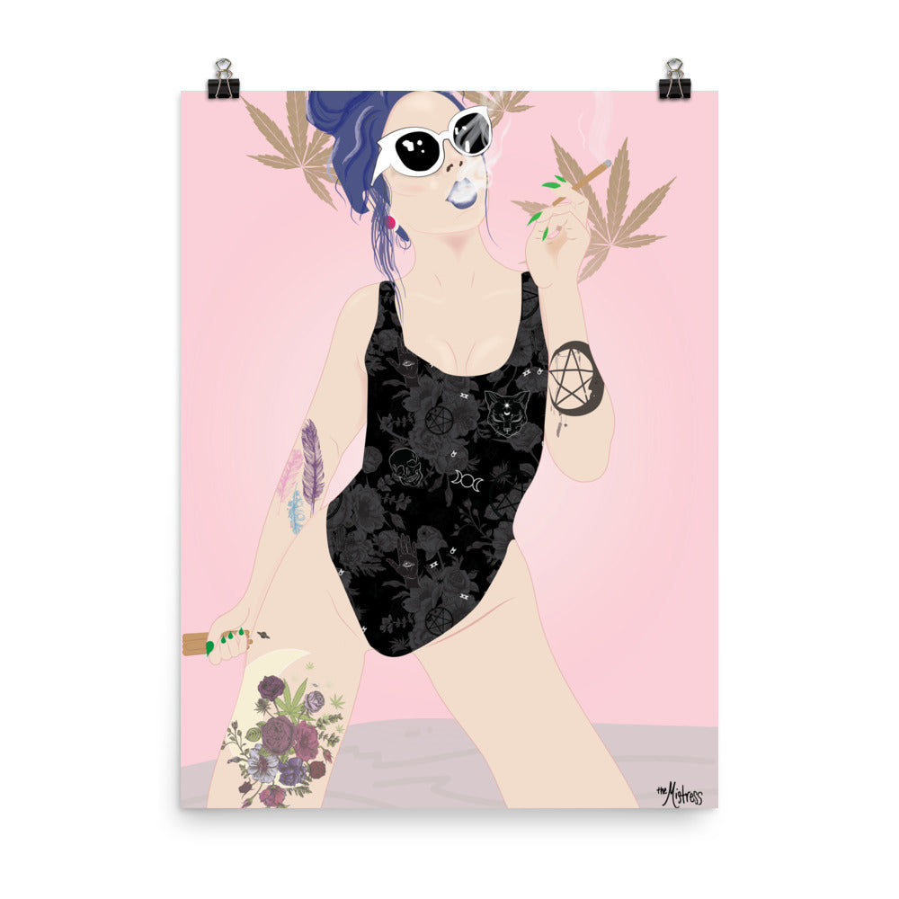 It's Witchcraft Cannababe Pinup Poster