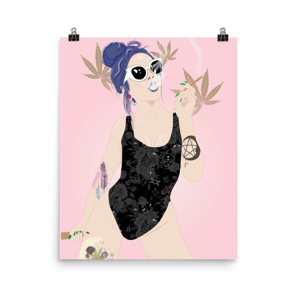 It's Witchcraft Cannababe Pinup Poster